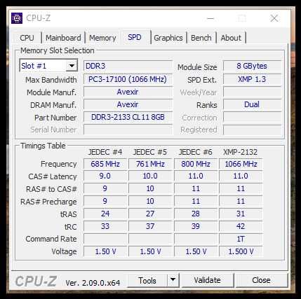 Памет 16GB (2x8GB) Avexir Core Series 2133 MHz DDR3