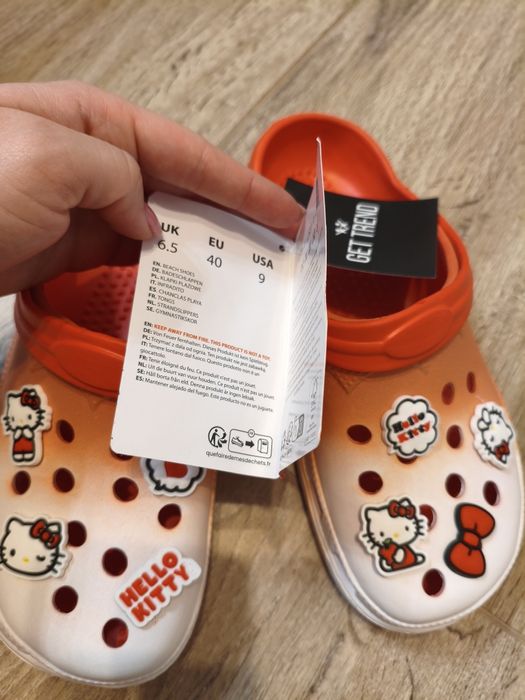 Hello Kitty Clogs roșii – noi cu etichetă – mărimea 40 EU