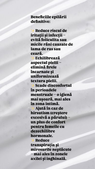 Epilare definitivă cu laser IPL