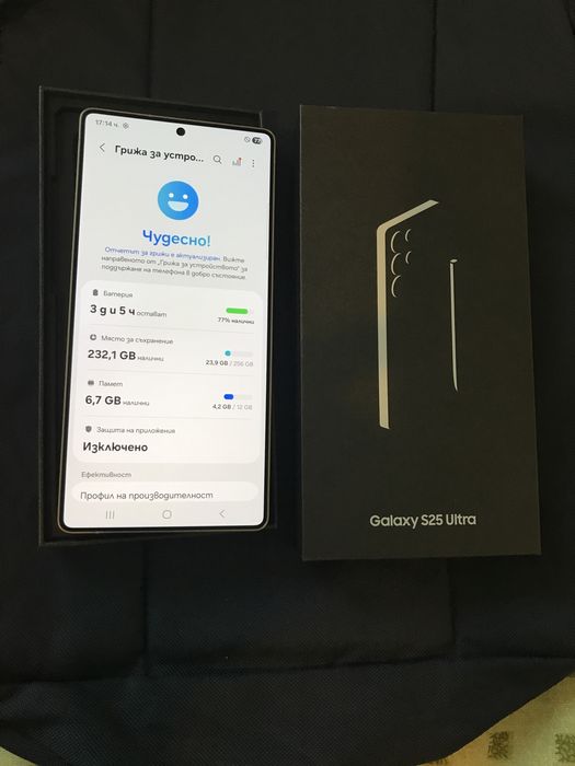 S 25 ultra 256 gb - bat 100%