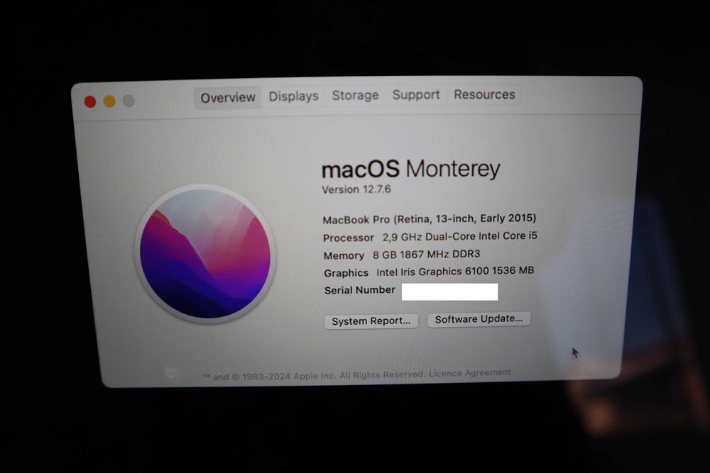 Macbook Pro 13 inch, early 2015