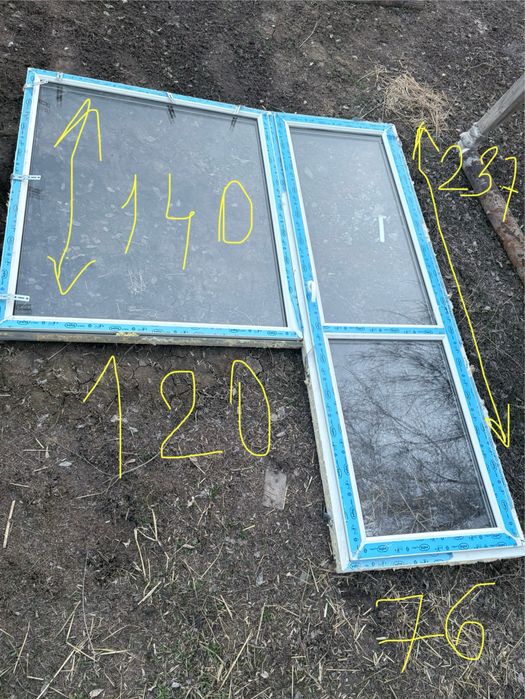 Новый пластиковый дверь с окном