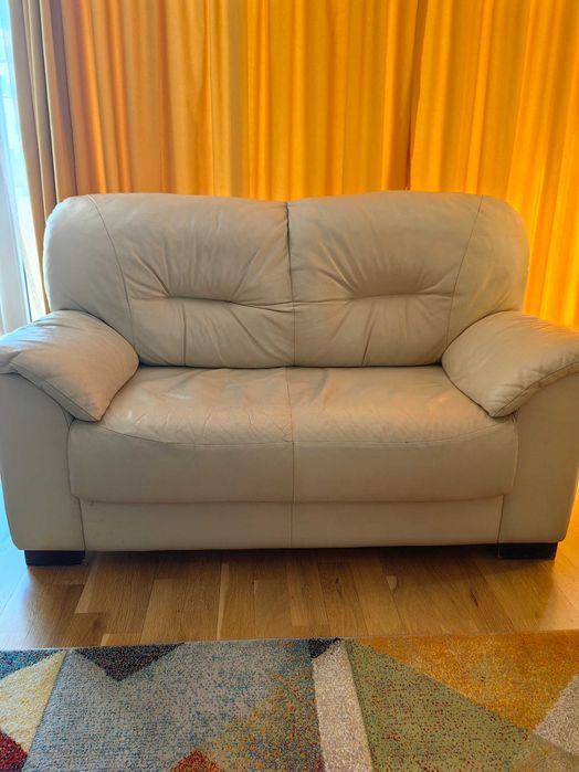 Кожен диван и фотьойл