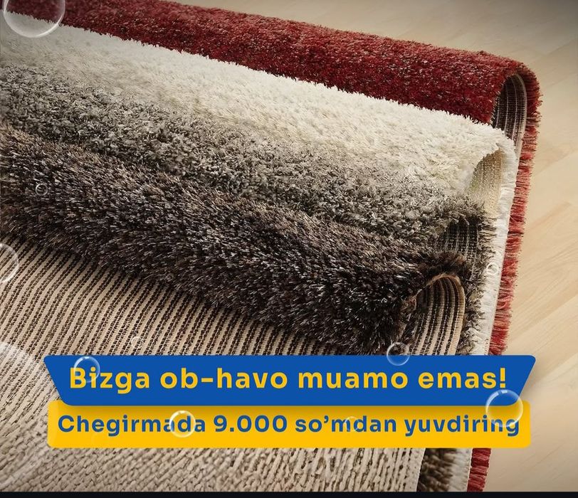 Gilam yuvish aksiya 9000q