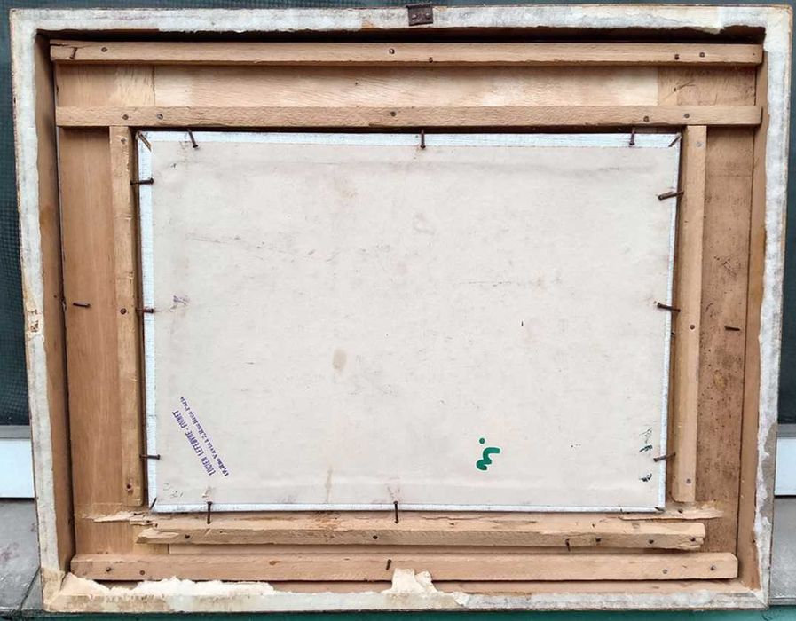 Tablou vechi - peisaj din Franta1 - semnat Dan Hatmanu