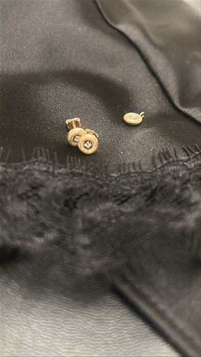 Пуссеты, кулон с брилиантами, 750 пробы