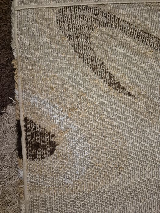 Килим тип "Шаги" в бежово, кафяво и екрю. Размер 120/180 см