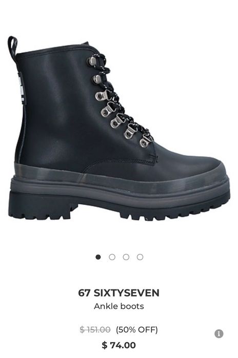 Черни кожени боти Sixtyseven