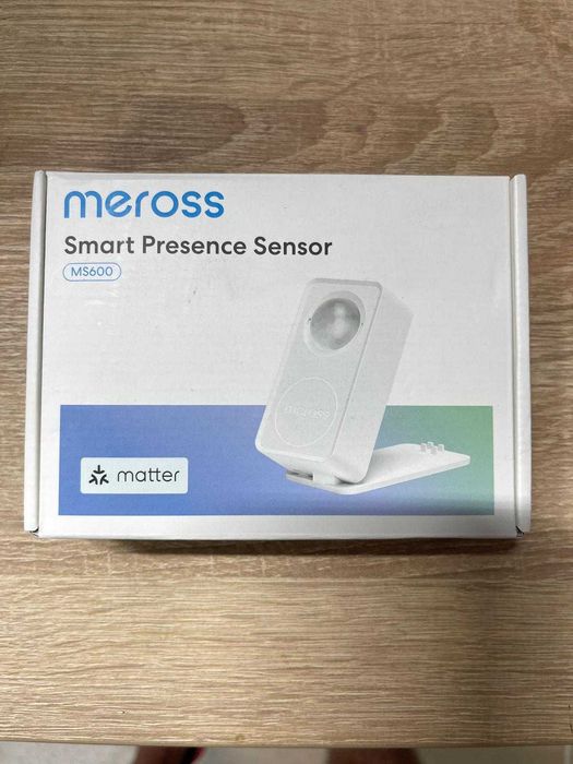 Senzor de prezență Meross Matte, senzor inteligent de prezență 3-în-1 cu detectare AI, senzor de mișcare WiFi cu notificări prin aplicație