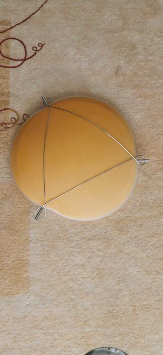 Set format din lampadar, veioza si aplica plafon - culoare: portocaliu