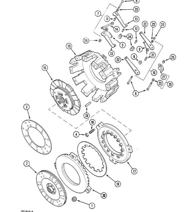 kit ambreiaj tractor Case IHC 956  1056