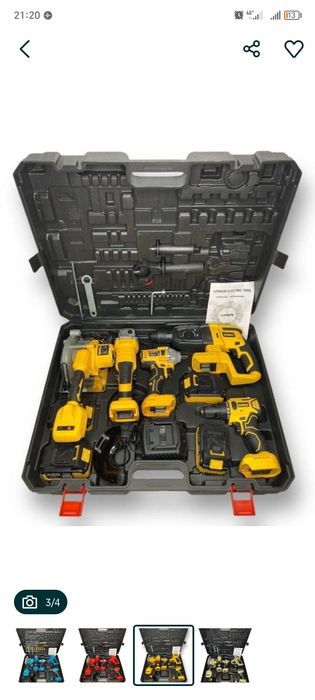 Набор 5&1 болгарка шрупавёрт перфоратор гайкавёрт пчолка