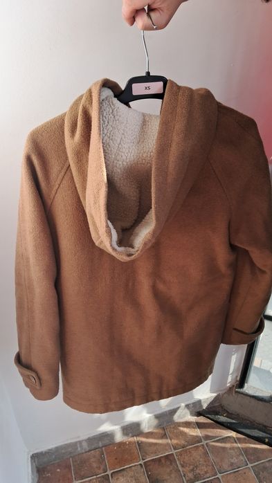 Palton / Geacă Pull&bear tip duffle (felted / de pâslă)XS
