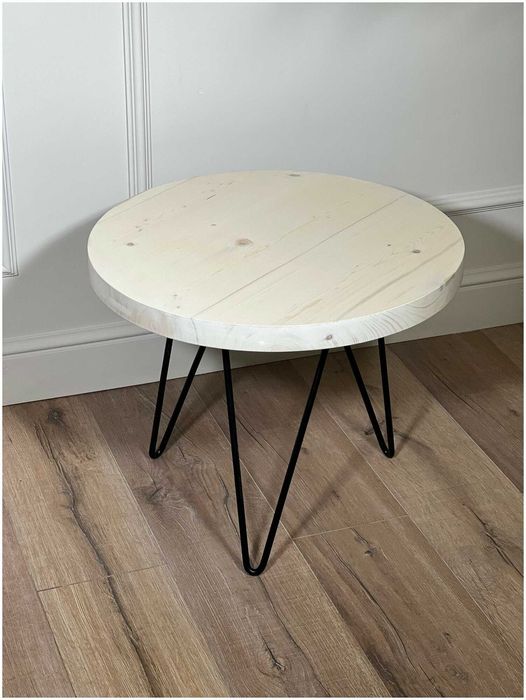 Журнальный столик White Lux  из натурального массива ели