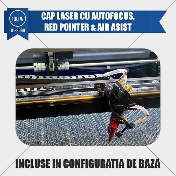 Gravator Laser KL-9060- 100W - 900x600mm RUIDA - Ghidaj Axe LINIAR