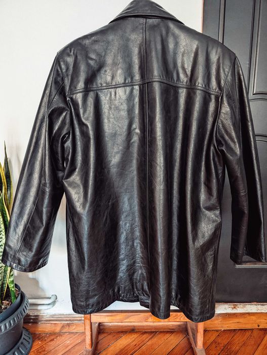 Palton Jake’s din piele naturală, negru, L/XL, elegant