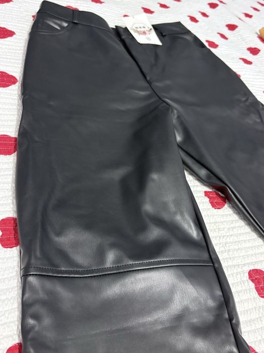 Брюки кожаные ,высокая посадка