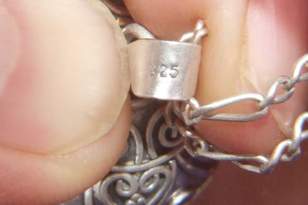 Pandantiv sferic cu lantisor, ARGINT marcat "925", 14,3 gr, SUPERB