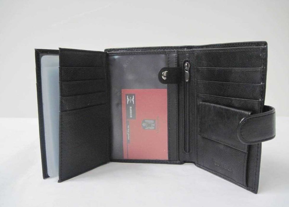 Portofel mare din piele Hassion - 10 x 14 cm