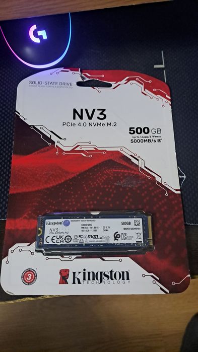 Solid State Drive (SSD) Kingston NV3, 500GB, PCIe 4.0 NVMe, M.2.