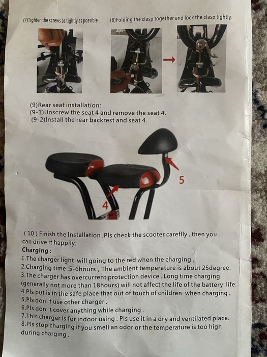 Folding electric scooter