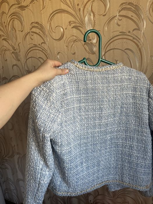 Твидовый Пиджак  теплый размер м