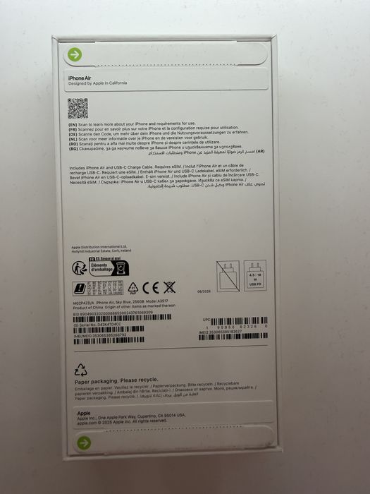 Iphone 17 Air 256GB sigilat