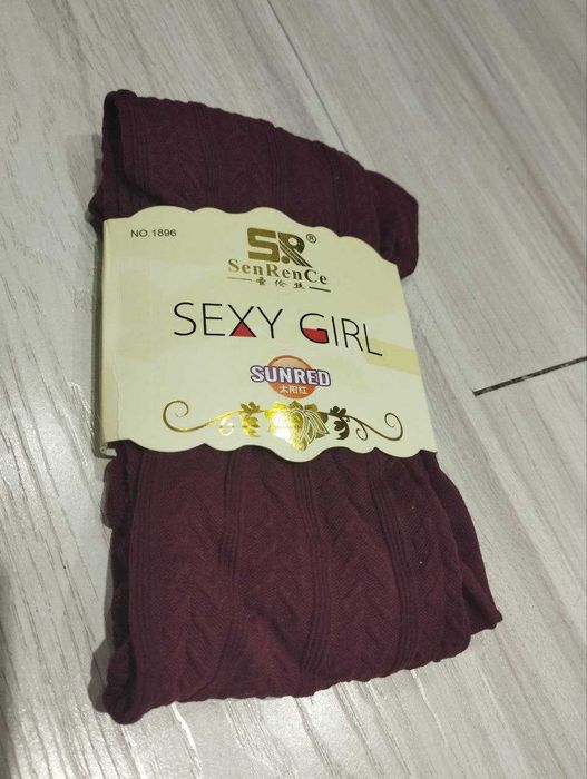 Колготки на девочку-подростка с узором, XS, новые