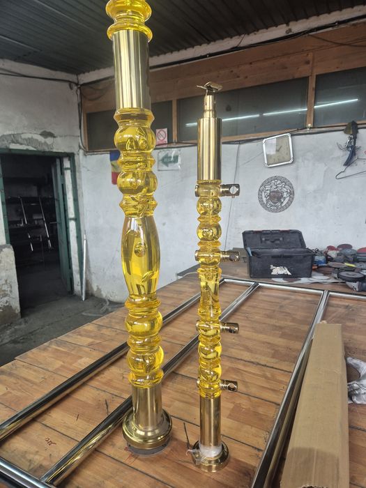 Coturi inox de 38, manere usi din inox , stalpi plexiglass