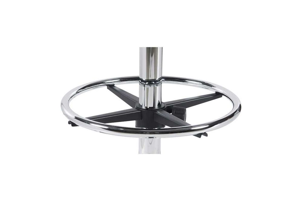 Офис стол Puzzle-home Icina, Подходящ за рецепция, PU, Черен - хром