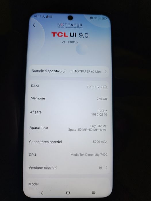 Telefon Tcl 60 nxtpapaer ultra impecabil