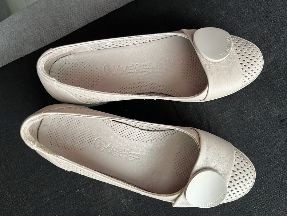 Pantofi gri din piele naturala, noi nepurtat
