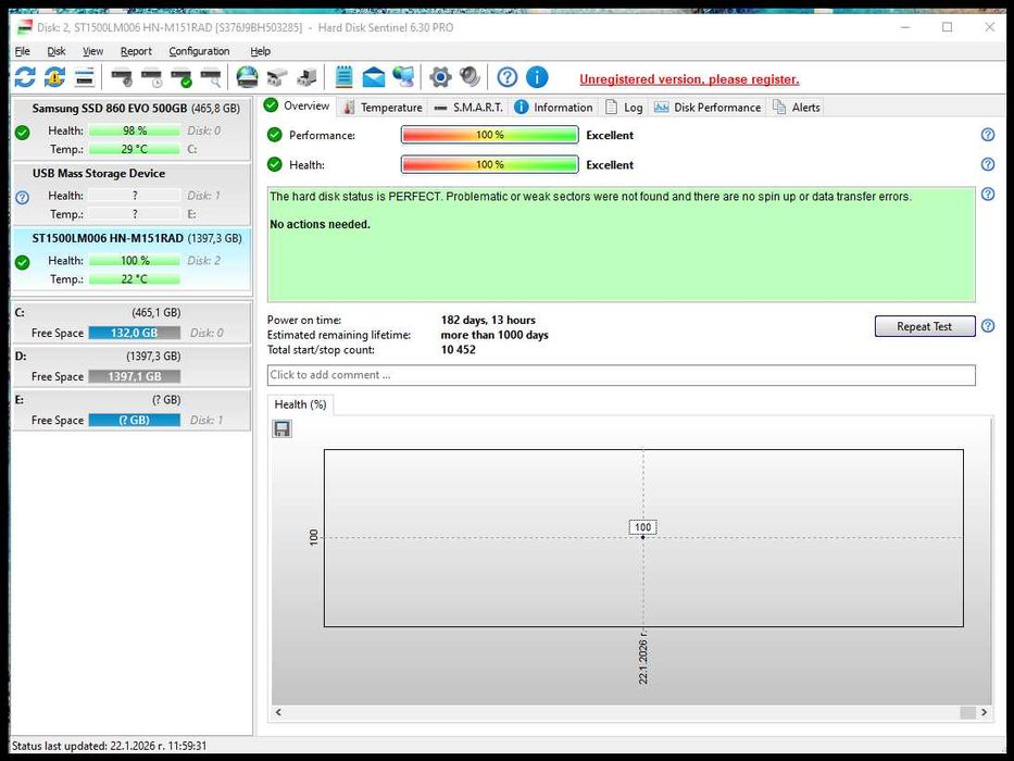 Хард диск 1.50 TB Seagate/Samsung Laptop , SATA 3, 5400rpm, 32MB