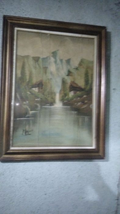 Tablou pe panza semnat in original tara de provenienta italia