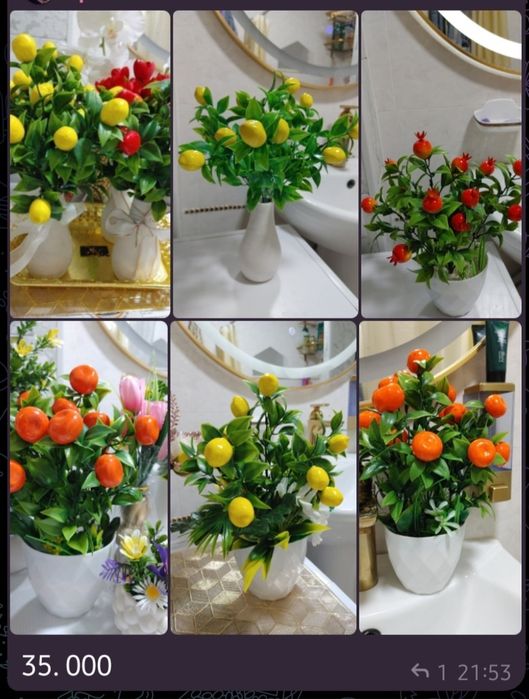 Decor suniy gullar. Buyurtma asosida