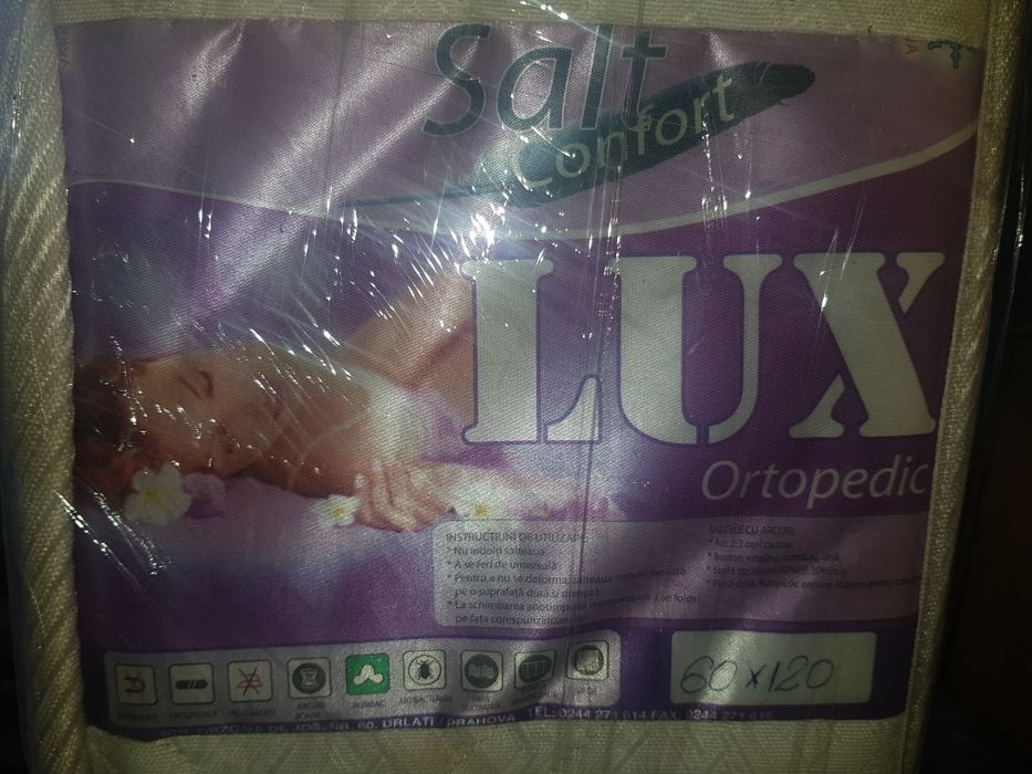 Saltea nouă  LUX ORTOPEDIC  dimensiuni 120-60