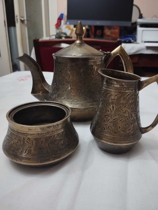 чайный набор бронзовый