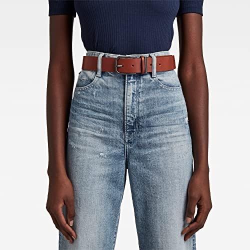 Дамски колан ест кожа G-star raw - кафяв 75 см, нов с етикет