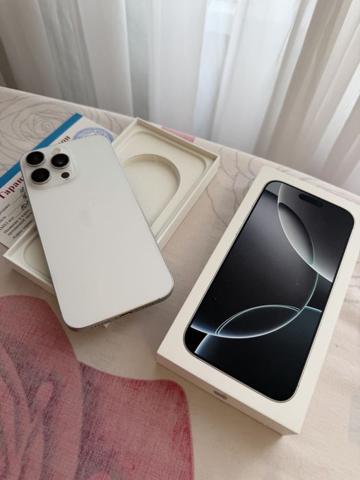 iPhone 16 Pro Max, White Titanium, 256Gb