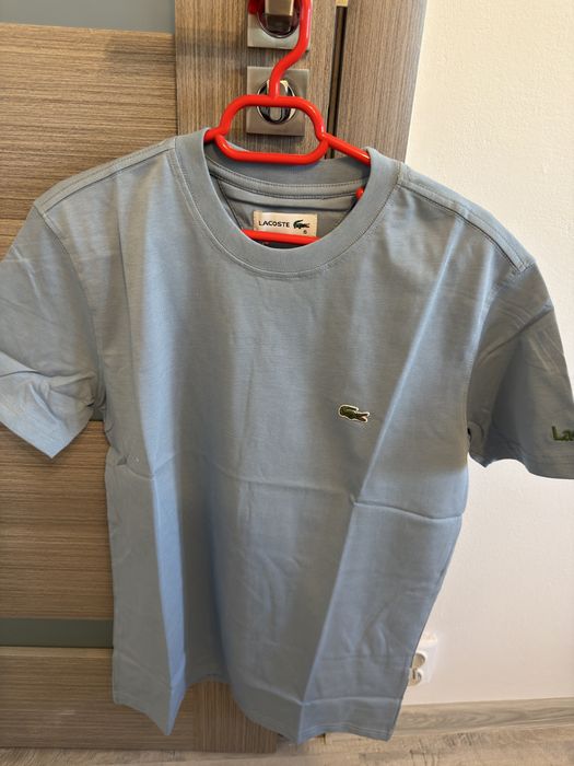 Tricou Lacoste, masura S-XXL, din bumbac 100%, logo brodat