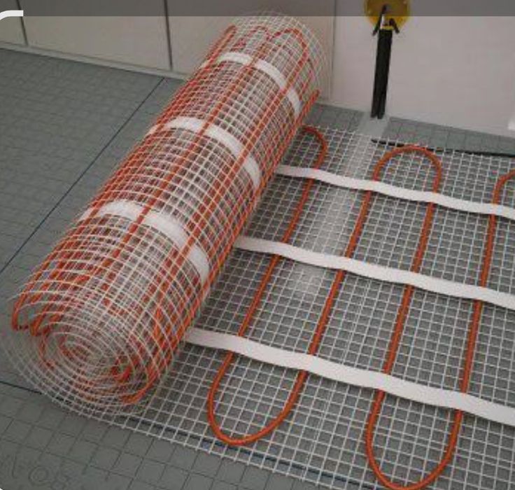 Теплый пол  Мата проводного типа. Сеткали