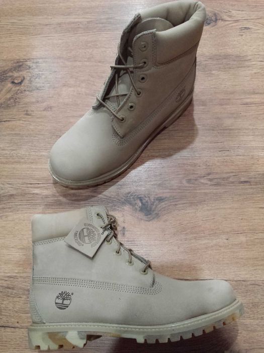 Bocanci TIMBERLAND 6 inch originali piele nubuck waterproof crem/ivoire superbi 40/41/41.5