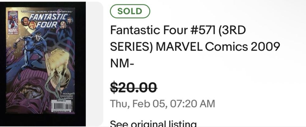 2009 Marvel Comics Fantastic Four #571 Direct Edition