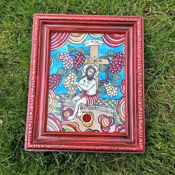 Icoa a pe sticla - Iisus in Vie