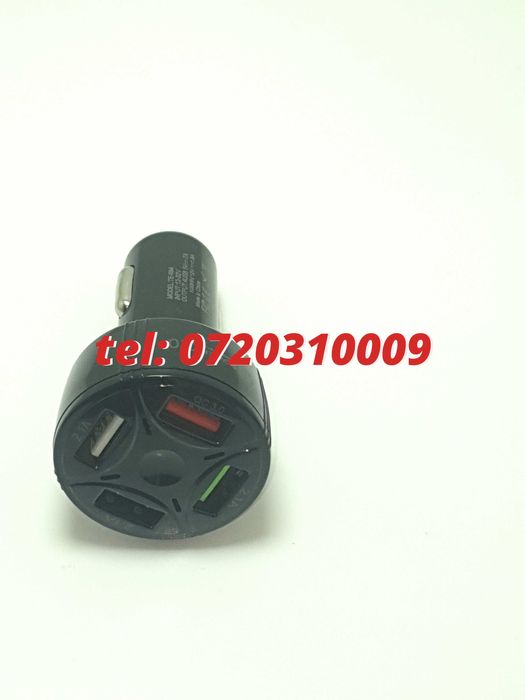 Incarcator Masina Auto 4 Porturi Bricheta Usb Qc Incarcare Rapida