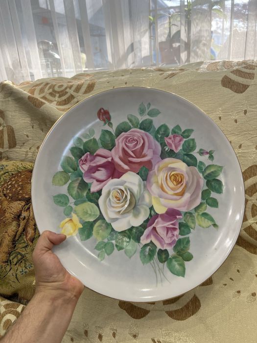 Тарелка авторская ссср . Живопись