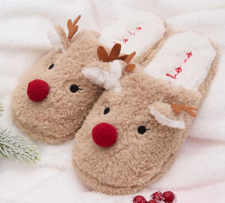 Papuci casa - NOI - Livrarea 5 lei - ren Crăciun