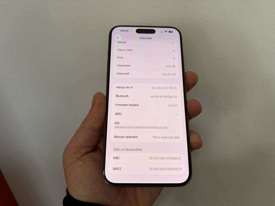 Iphone 15 Pro Max, 256 gb, Natural Titanium