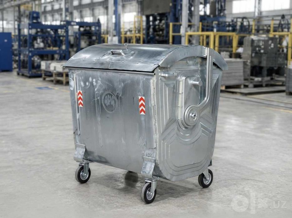 Оцинкованный мусорный бак 1100 л
