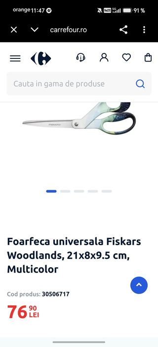 Foarfecă fiskars nouă